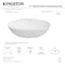 Kingston Brass 71.38 L, 34.63 W, Solid Surface White Stone VRTRS713522 - alternate 4